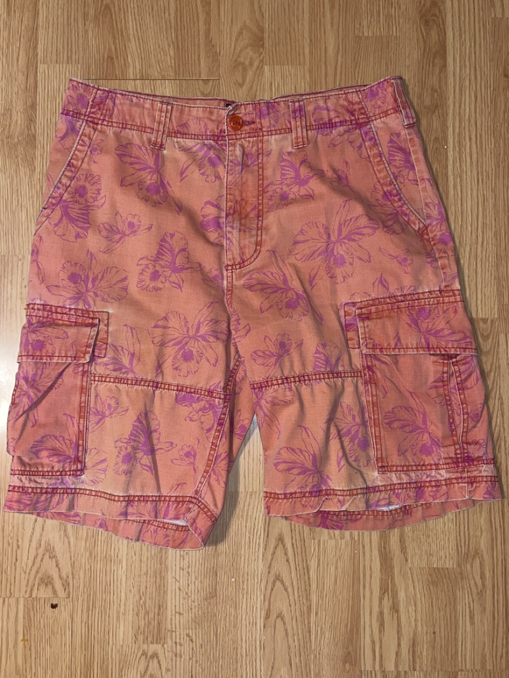 Mens American Rag Coral Cargo Shorts